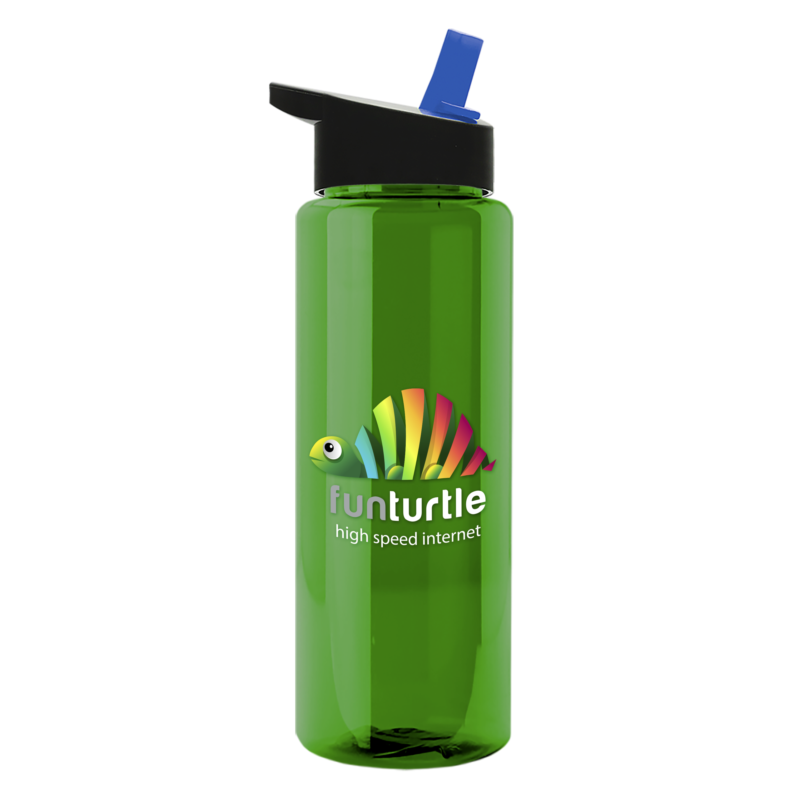 Slim Fit RPET Bottle with Flip-Straw Lid - 32 oz.